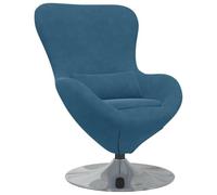 vidaXL Poltrona uovo Blu Velluto | Elegante e alla moda, si intona bene a qualsiasi arredo, Velluto morbido per un massimo relax,