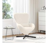 vidaXL Poltrona uovo Crema 63 x 73 x 90 cm Tessuto