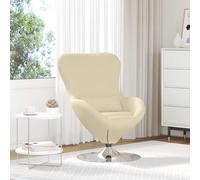 vidaXL Poltrona uovo Crema 63 x 73 x 90 cm Tessuto