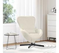 vidaXL Poltrona uovo Crema 63 x 73 x 90 cm Velluto