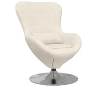 vidaXL Poltrona uovo Crema Velluto