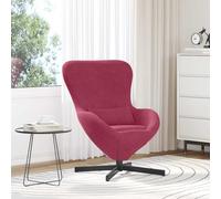 vidaXL Poltrona Contemporanea Vino Rosso Design Ergonomico in Poliestere Resistente Perfetta per Seduta in Soggiorno Cuscino Rimovibile Facile Manutenzione Sedia Interna per Adulti Comfort Tocco