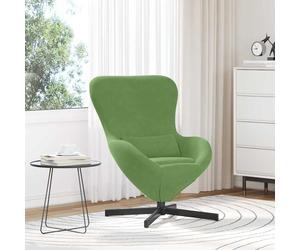 vidaXL Poltrona uovo Verde chiaro 63 x 73 x 90 cm Velluto