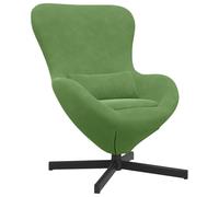 vidaXL Poltrona Ergonomica Girevole Verde Chiaro per Soggiorno o Camera da Letto Comoda Sedia in Tessuto Leggi e Gioca Design Moderno con Struttura in Metallo Durevole Seduta Dritta