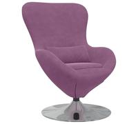 vidaXL Poltrona Elegante in Velluto Viola per Soggiorno | Design Ergonomico con Base Girevole Struttura in Acciaio Robusta Uso Interno Sedia Mobili Moderni Stili Confortevoli Poltrona Singola
