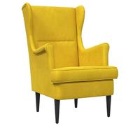 vidaXL Poltrona velluto giallo, sedia elegante, sedia moderna, seduta in velluto, mobili robusti, rilassanti confortevoli, eleganti soluzioni interne
