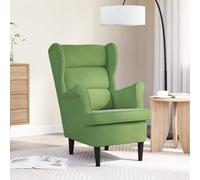 Poltrona verde chiaro in velluto
