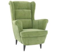 vidaXL Poltrona Verde Chiaro in Velluto