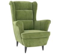vidaXL Poltrona Verde Chiaro in Velluto