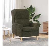 vidaXL Poltrona Contemporanea Verde militare Tessuto, Legno Media