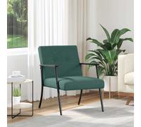 vidaXL poltrona Verde Scuro 59 x 75 x 78 cm Tessuto