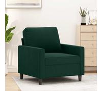 vidaXL Poltrona Verde Scuro 60 cm Velluto