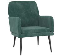 vidaXL Poltrona Verde Scuro 62x79x79 cm Velluto