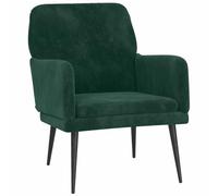 vidaXL Poltrona Verde Scuro 62x79x79 cm Velluto