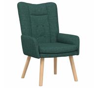 vidaXL poltrona Verde Scuro 63 x 67 x 94 cm Tessuto e compensato | si adatta perfettamente a qualsiasi ambiente contemporaneo, progettata per garantire un totale relax,