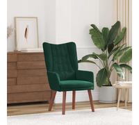 vidaXL poltrona Verde Scuro 63 x 67 x 94 cm Velluto