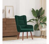 vidaXL Poltrona Moderna in Velluto Verde Scuro con Braccioli Imbottiti per Soggiorno e Camera da Letto Struttura in Legno Robusto Design Elegante e Moderno Ottima Sedia da Lettura Imbottita