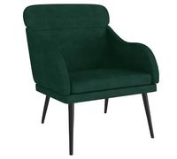 vidaXL Poltrona Verde Scuro 63x76x80 cm Velluto, poltrona relax, poltrona per camera da letto, arredamento camera da letto, poltrona da soggiorno