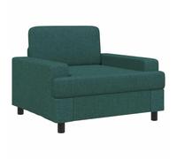 vidaXL Poltrona Verde Scuro Tessuto