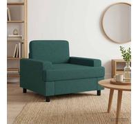vidaXL Poltrona Verde Scuro Tessuto