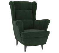 vidaXL Poltrona Verde Scuro Velluto