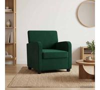 vidaXL Poltrona Verde Scuro Velluto