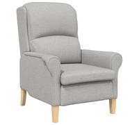 vidaXL Poltrona vitaXL moderna e comoda in grigio nuvola | Design ergonomico, rivestimento in poliestere liscio, perfetta per salotti e uffici, supporta un adulto, sedia per interni, super comoda