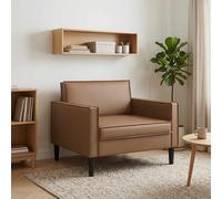 vidaXL Poltrona XL Cappuccino Similpelle