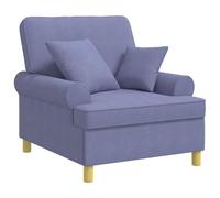 vidaXL Poltrona XL con Cuscini Blu jeans Tessuto