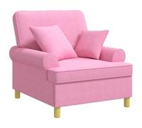 vidaXL Poltrona XL con Cuscini Rosa Tessuto