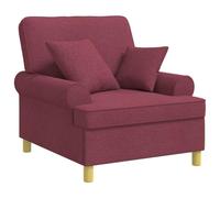 vidaXL Poltrona XL con Cuscini Rosso Vino Tessuto