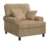 vidaXL Poltrona XL con Cuscini Tortora Tessuto a 1,5 linee