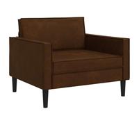 vidaXL Poltrona XL Marrone Pelle Scamosciata Sintetica