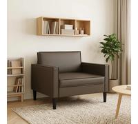 vidaXL Poltrona XL Marrone Similpelle