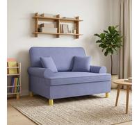 vidaXL Poltrona XXL con cuscini Blu jeans Tessuto