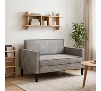 vidaXL Poltrona XXL Grigio Chiaro Pelle Scamosciata Sintetica