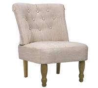 vidaXL Poltroncina stile classico crema