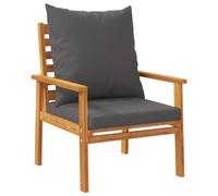 vidaXL Poltrone da Giardino 2pz con Cuscino in Legno Massello Acacia