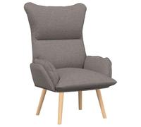 vidaXL Poltrone Moderne Tortora per Soggiorno Ergonomiche Struttura in Legno Tessuto Liscio Sedia Rilassante Design Confortevole Seduta Stile Interno Sedia Accogliente