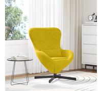 vidaXL Poltrona ergonomica gialla per interni relax, struttura compatta con cuscino trapuntato, struttura in metallo, comoda seduta soggiorno o angolo lettura, facile da montare, sedia singola moderna