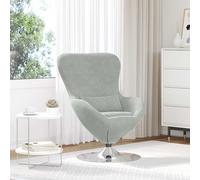 VidaXL - Poltrona moderna grigio chiaro con braccioli curvi, sedili comodi ed eleganti, per soggiorno o camera da letto. Design ergonomico per uso interno, dimensioni compatte che