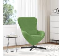 vidaXL Poltrona Ergonomica Girevole Verde Chiaro per Soggiorno o Camera da Letto Comoda Sedia in Tessuto Leggi e Gioca Design Moderno con Struttura in Metallo Durevole Seduta Dritta