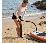 vidaXL Pompa per SUP con Manometro Nero PP, Attrezzatura da avventura, pompa portatile, accessorio SUP, per sport acquatici, campeggio e svago