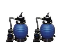 vidaXL Pompe con Filtro a Sabbia 2 pz 400 W 11000 l/h