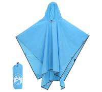 vidaXL Poncho Antipioggia con Cappuccio Design 2 in 1 Blu 223x145 cm