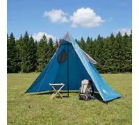 vidaXL Poncho da pioggia 2-in-1 con cappuccio 262 x 126 x 130 cm Blu
