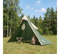 vidaXL Poncho da pioggia 2-in-1 con cappuccio 262 x 126 x 130 cm Verde