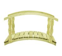 vidaXL Legno di Pino Impregnato Ponte da Giardino con Corrimano Rustico Romantico Robusto Arredo Pratico Decorativo Passerella 170x74x105cm