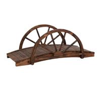 vidaXL Ponte Giardino con Mezza Ruota 99x50x38 cm Legno Massello Abete