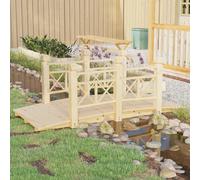 vidaXL Ponte Giardino Ringhiere 150x67x56cm Legno Massello Abete Rosso